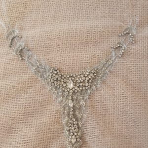 Neckline Crystal applique
