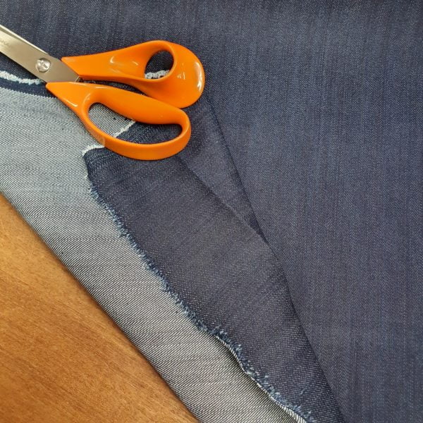 Dark Indigo Stretch Cotton Heavy Jeans Denim - Image 2
