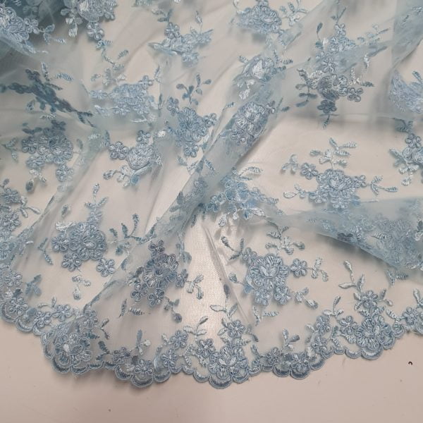 Elegantly Embroidered scalloped runner lace - Image 6