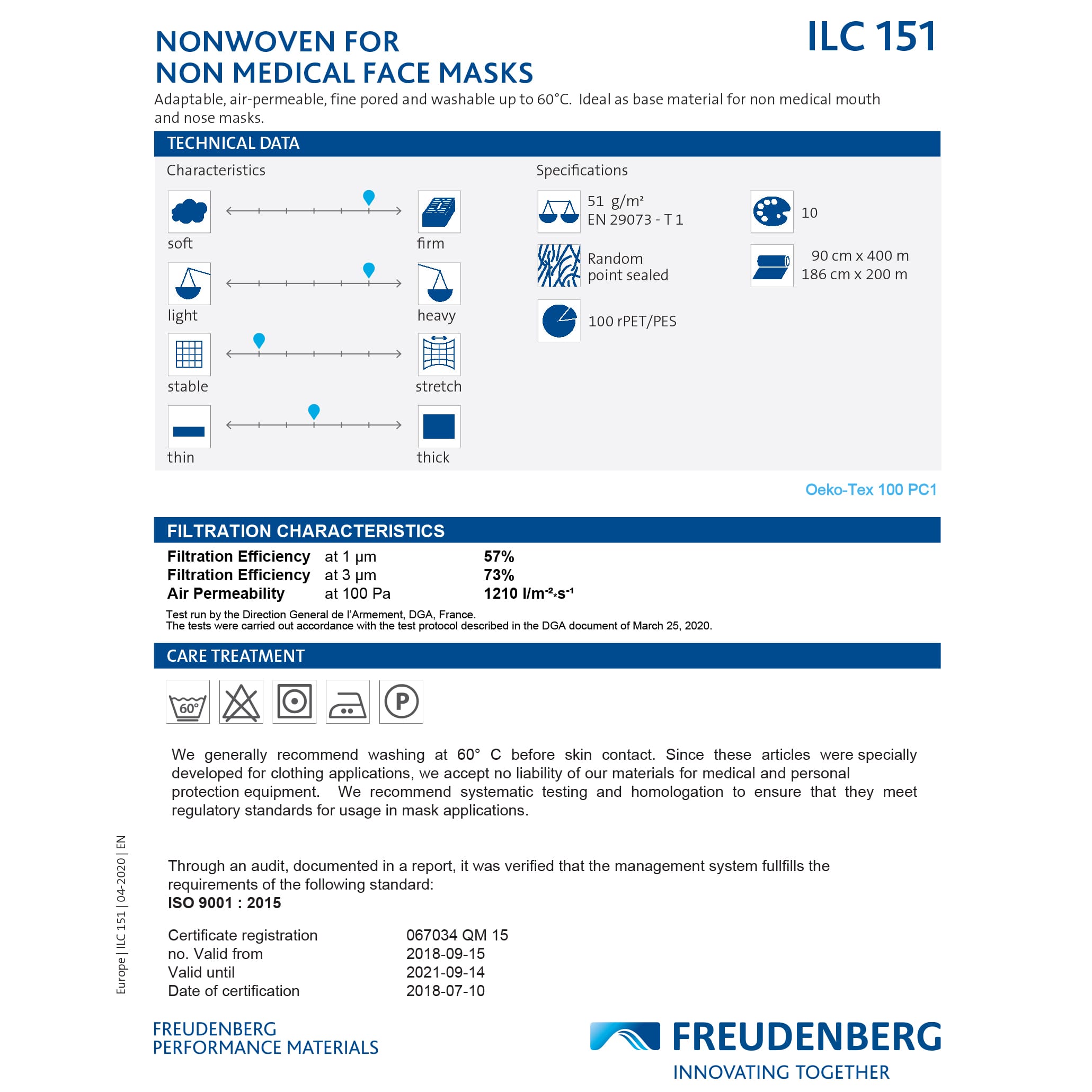 Mask Interlining 1LC 151 from Vlieseline - Image 2