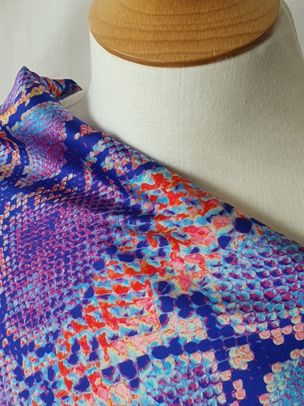 Digital printed luxury charmeuse satin