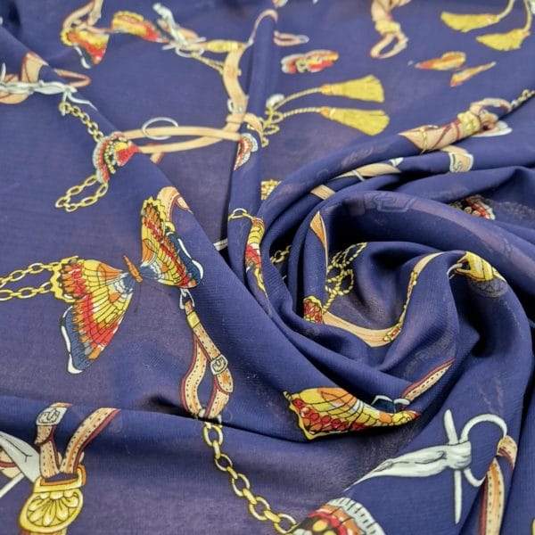 'Hermes' inspired micro silky georgette - Image 3