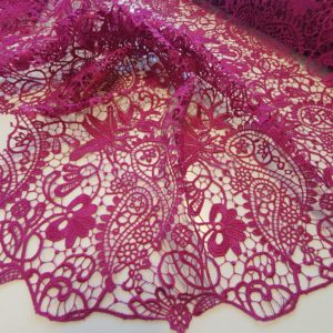 Polyester 'Paisley effect' guipure lace for Bridal and Eveningwear