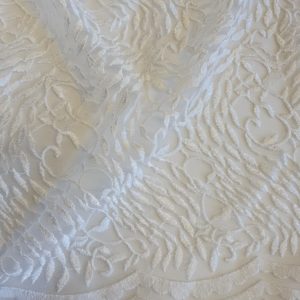 Polyester Double scallope embroidered lace, Telio design 37765