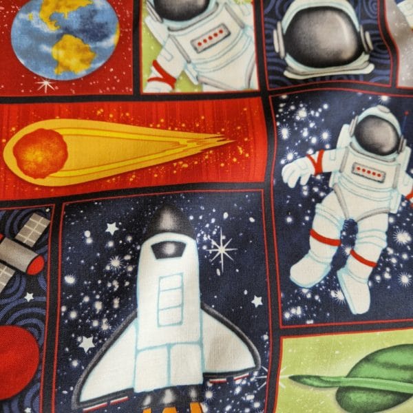 'Space Walk' by Henry Glass Fabrics Crafting Panel and Co-ordinating Cottons