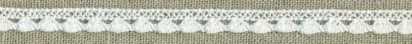 6mm/ 1/4" wide small Cluny cotton Lace trimming - Image 3