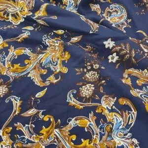 Rich 'Twilight Violet' floral Paisley