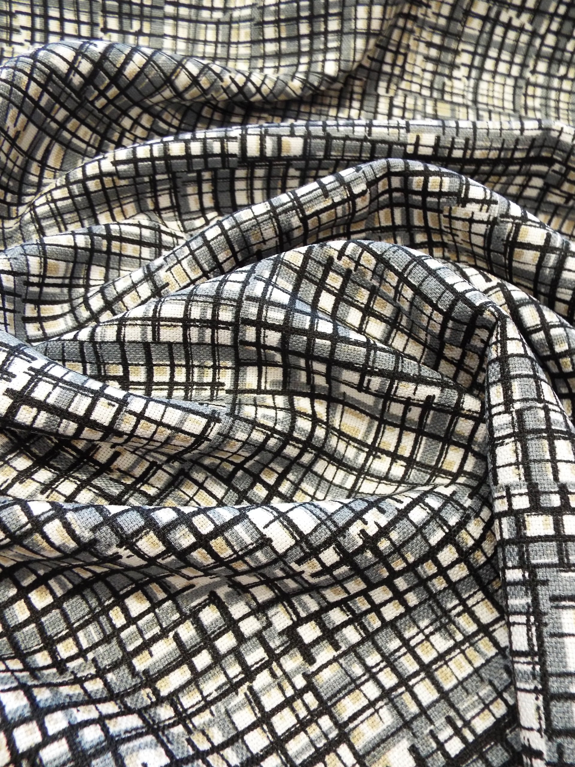 Polyester Printed slubbed linen looks