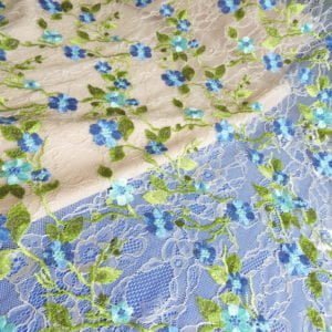 2 Tone multi coloured Chantilly lace