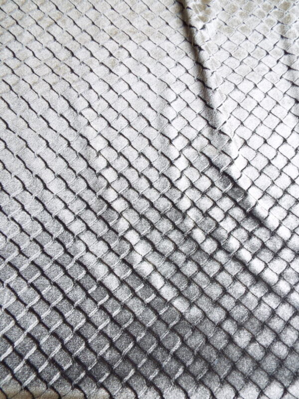 'Diamond quilted look' Stretch Velour Velvet - Image 2