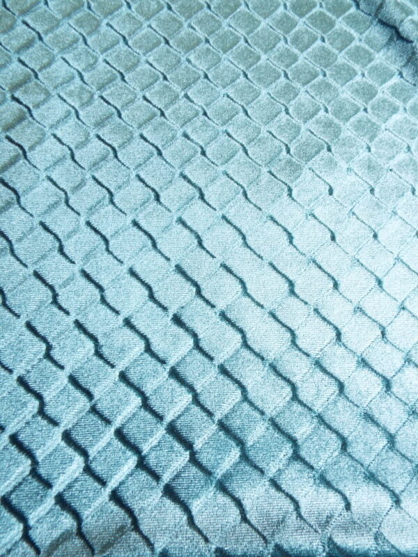 'Diamond quilted look' Stretch Velour Velvet