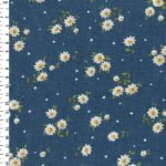 2 Tone Mini Sunflower Floral Chambray Denim