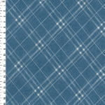 2 Tone White Tartan Check on Chambray Denim