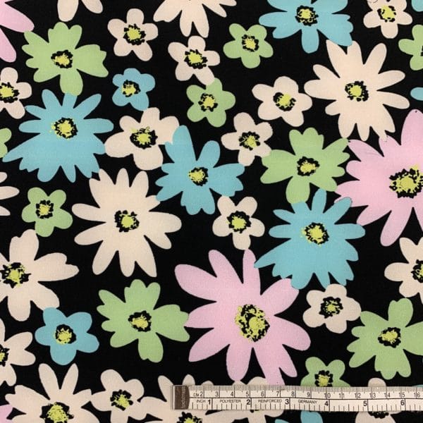 Daisy Floral stretch 'Barbi Crepe' by John Kaldor - Image 3