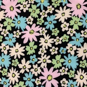 Daisy Floral stretch 'Barbi Crepe' by John Kaldor