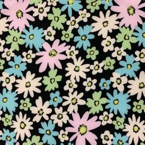 Daisy Floral stretch 'Barbi Crepe' by John Kaldor