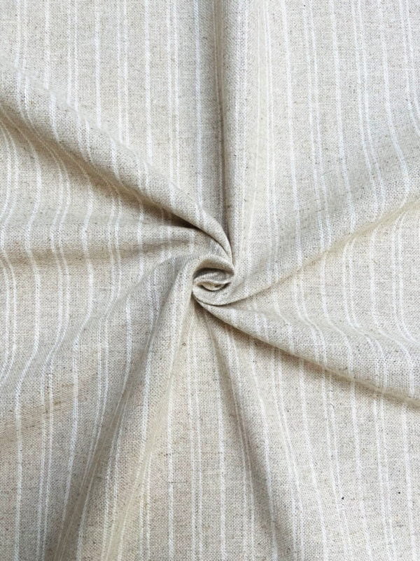 Linen and Cotton Natural Stripes and Checks - Image 2