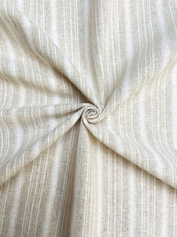 Linen and Cotton Natural Stripes and Checks