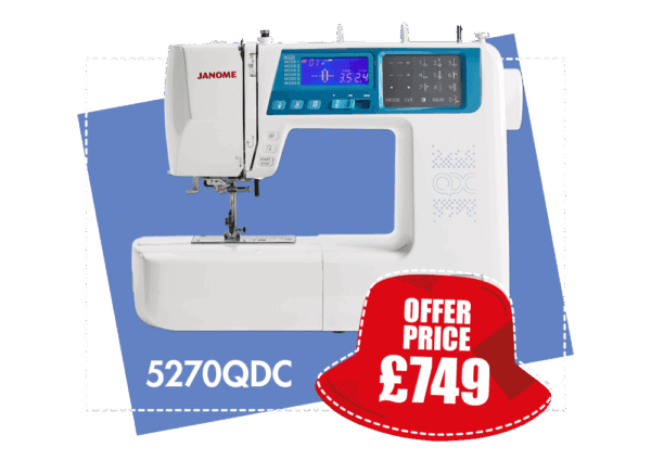Model 5270 QDC Computerised Sewing machine by Janome | 270 Stitches includes Extension Table