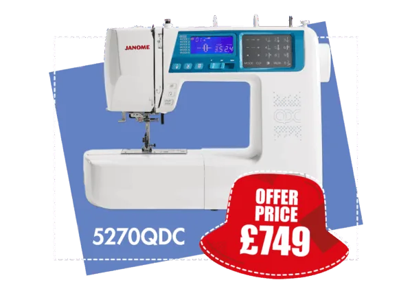 Model 5270 QDC Computerised Sewing machine by Janome | 270 Stitches includes Extension Table