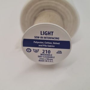 Sew In Standard Interfacing - LIGHT - Unbranded - 25mt roll