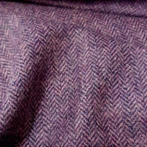' Arran ' 100% Wool Textured Harris style Herringbone Tweed