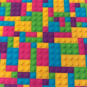 100% Cotton 'Building Blocks' Multi Coloured Prints