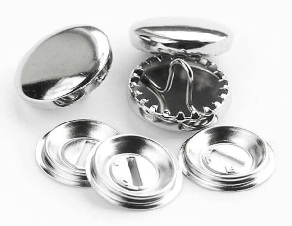 Cover  Buttons in Metal in Bulk Box