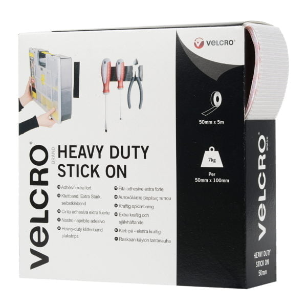 Touch and Close Fastner (Velcro), Stick On - 50mm wide Heavy Duty