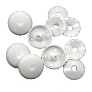 Cover Buttons in Plastic (White) per Bulk Box