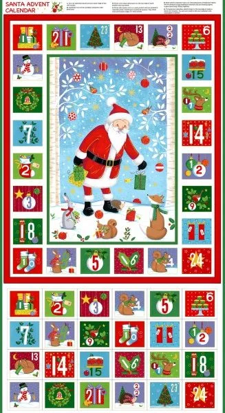 Santa Advent Calendar by Makower Fabrics 2486