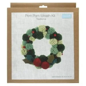 Pom Pom Wreath Kit - Green