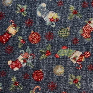 Tapestry style Lurex Canvas Cotton per 1/2 mtr