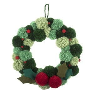 Pom Pom Felt Decorative and Festive Wreaths