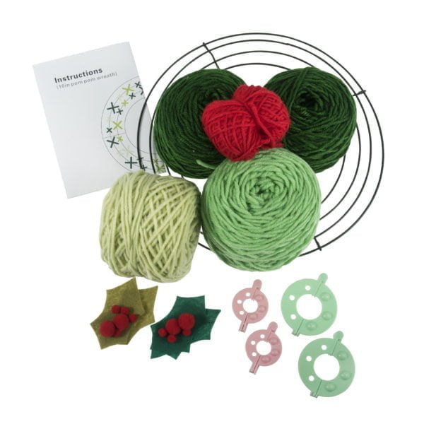 Pom Pom Felt Decorative and Festive Wreaths - Image 3