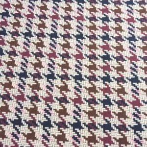 Polyester Stretch Houndstooth Crepe de Chine