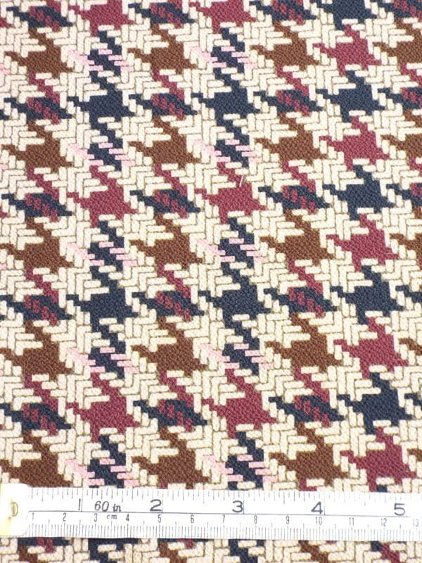 Polyester Stretch Houndstooth Crepe de Chine - Image 4