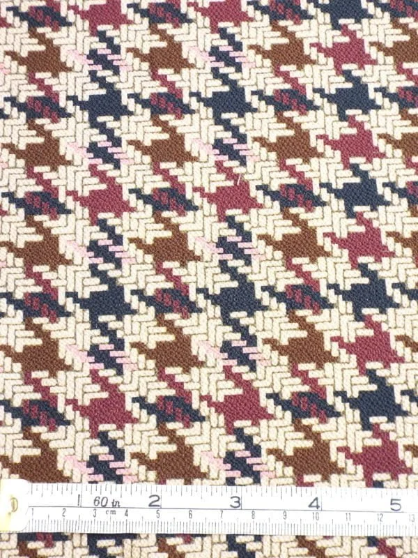 Polyester Stretch Houndstooth Crepe de Chine - Image 4