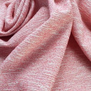 Boucle twist textured Wool effect in Sweet Pink and Ivory