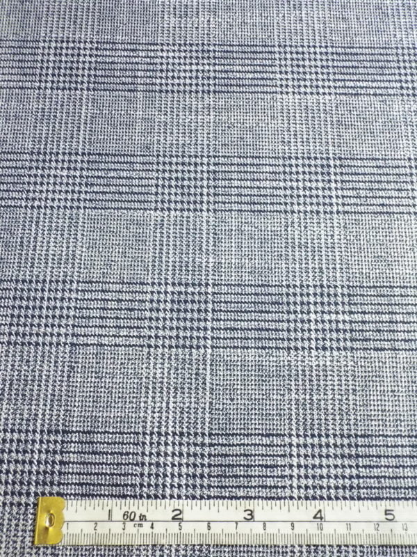 Co-ordinating Prince of Wales and Dogstooth Check in Enamel Metallic Silver - Image 3