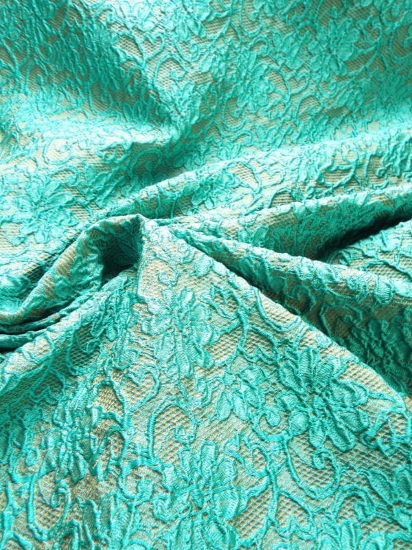 Raised Cloque, Lace Inspired 2 Tone Jacquard Brocade