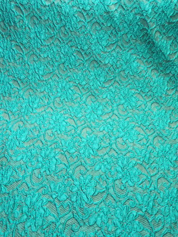 Raised Cloque, Lace Inspired 2 Tone Jacquard Brocade - Image 3