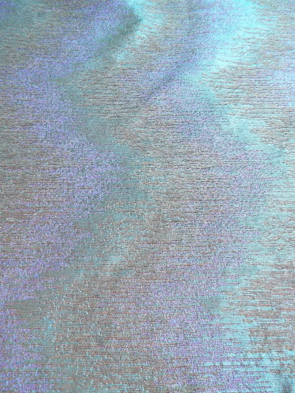 'Ocean Wave' Jacquard Brocade in Veridian Teal Tones - Image 2