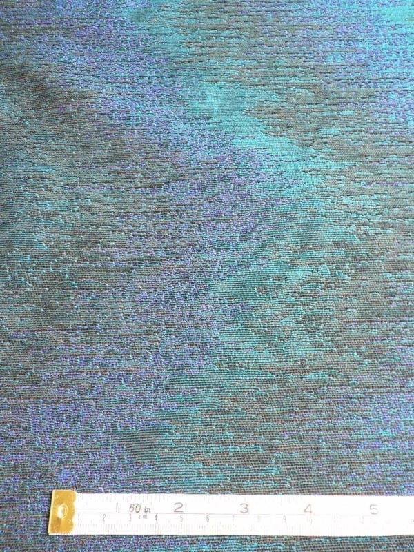 'Ocean Wave' Jacquard Brocade in Veridian Teal Tones - Image 3