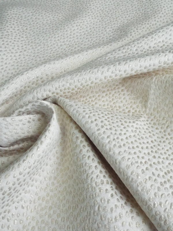 Metallic Jacquard in small 'Dashed' multi Dot - Image 4