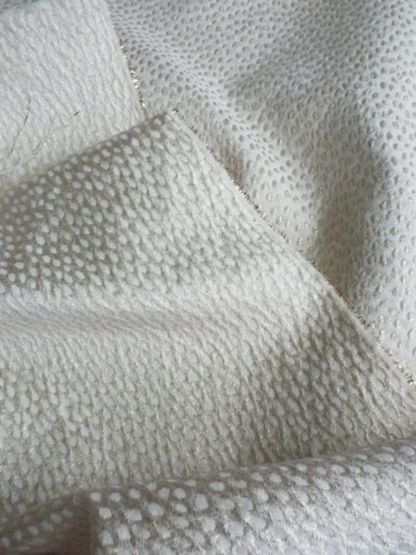 Metallic Jacquard in small 'Dashed' multi Dot - Image 5