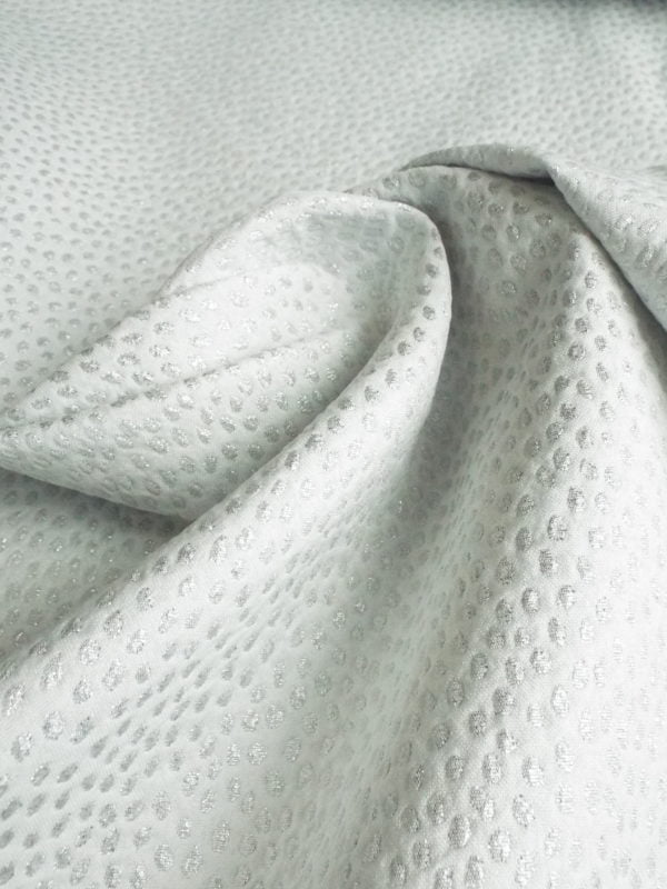 Metallic Jacquard in small 'Dashed' multi Dot