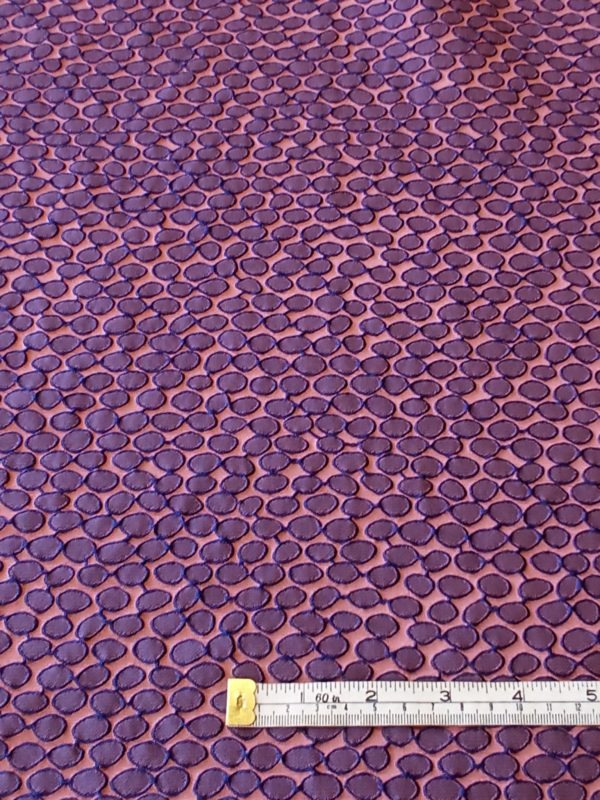 Raised Cloque in Oval design, 2 Tone Jacquard Brocade - Image 4