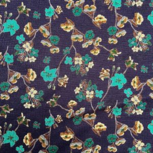 'Henbane' Trailing Floral Stretch Jersey