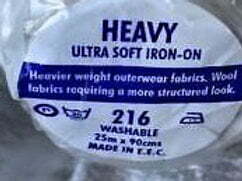 Ultrasoft Heavier Iron On Interfacing - Unbranded - 25mt roll